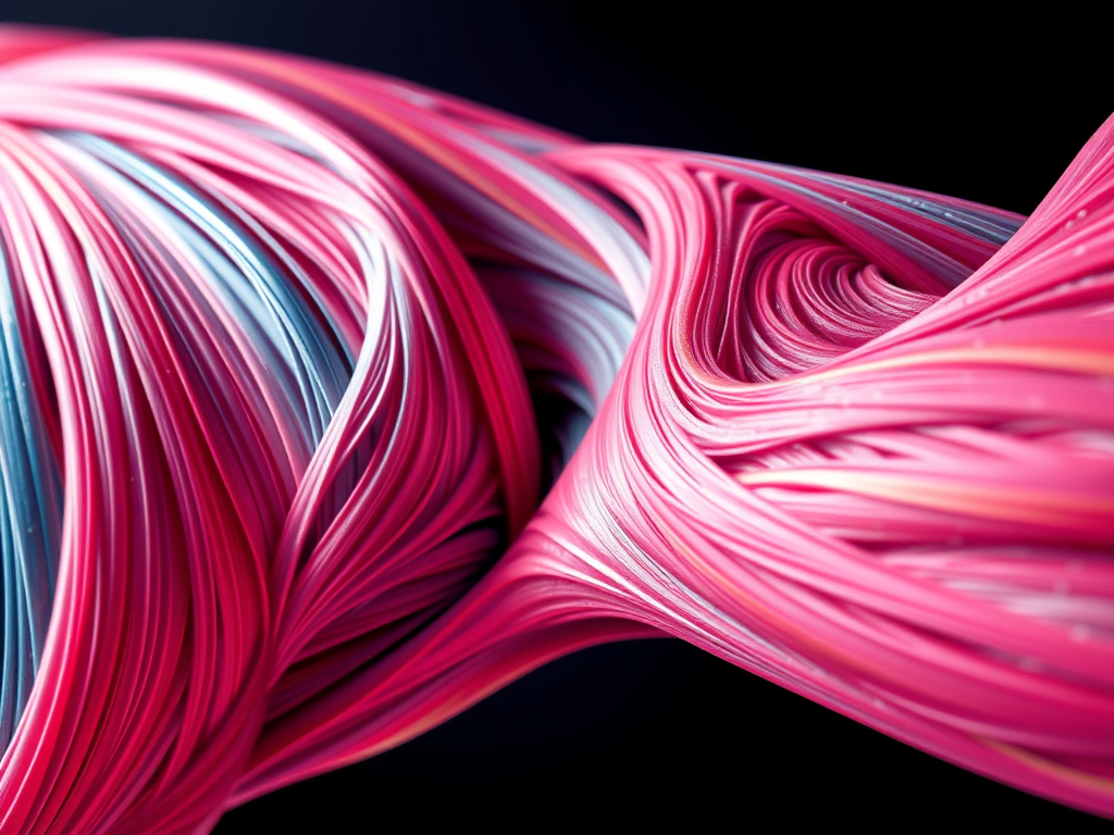 AI-Generated abstract image of muscle fibers 